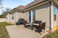 This patio can be the start of a covered or screened patio.