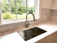 Sink with a view in the working pantry