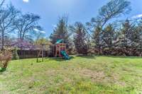 Back yard complete with playset