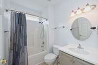 guest bathroom updated tile and vanity