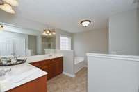 Double sinks and lots of space on countertop