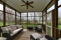 cozy screened porch to enjoy the view