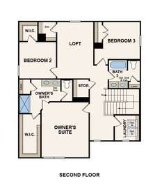 Chastain floor plan - second floor layout