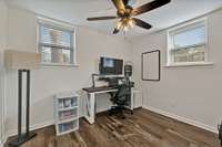 Additional bedroom or office space located downstairs!