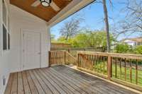 Back Deck and outside storage closet