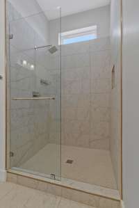 Extra large shower in the primary bathroom