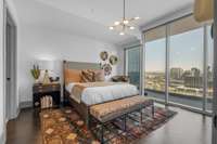 Secondary bedroom with a great downtown view