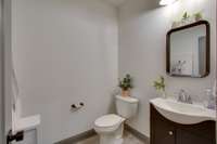 Main level powder room