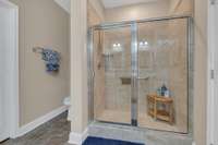 Large shower and a very large walk-in master closet.