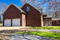 Large 2 car garage and new gutterguard gutters! Seller says gutters come with lifetime transferable warranty!