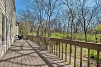 Large refurbished deck. Enjoy watching the state protected wild life area.