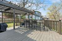 A three tiered back deck can fit all of your outdoor entertaining needs