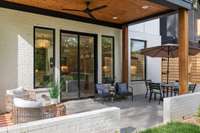 Right off of the main living area is this gorgeous covered patio