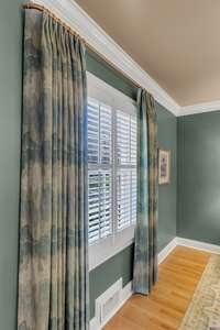 Close up of fine window treatments