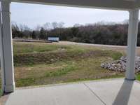 View from covered back patio