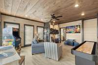 Interior of similar cabin in community.  Interior finishes vary from cabin to cabin.