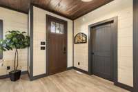 Interior of similar cabin in community.  Interior finishes vary from cabin to cabin.