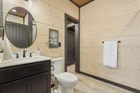 Interior of similar cabin in community.  Interior finishes vary from cabin to cabin.