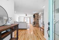 Notice the beautiful hardwood floors as you enter into the home.