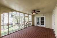 Enjoy your morning coffee or evenings from the large 19X12 screened in porch which is located on the side of the house and has a door leading to the Kitchen area.