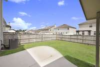 Privacy fenced backyard, large patio for entertaining.