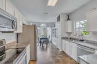 The kitchen has so much to offer in counter space and natural light