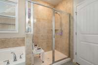 Tiled shower