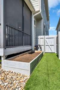 A raised bed offers space for gardening that isn't unkempt.