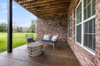 Covered Basement Level Porch