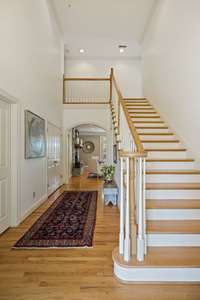 Fresh paint on foyer ceiling and walls