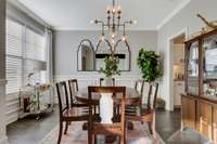 Spacious and welcoming dining room greets your guests.