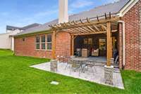 Extra patio space with pergola