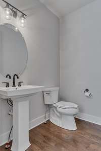 Downstairs powder room.