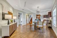 Open concept dining/kitchen area makes for fun entertaining