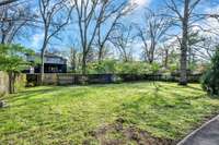 Backyard is a buildable lot that remains under the sellers current ownership