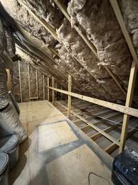 Walk in attic storage