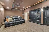 7 built in recliners with tons of room for sleeping bags, lounge pillows......