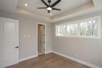 Ensuite bathroom and walk in closet.