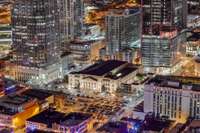 Notable Nashville landmarks like the Schermerhorn Symphony Center are even more stunning at night.