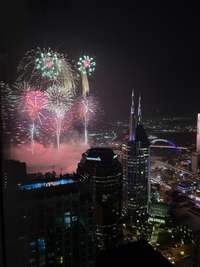 Experience Nashville's 4th of July celebration like never before as you enjoy the fireworks display from the comfort of your home in the sky - photo captured from no. 4005.