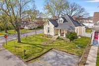 The property consists of a double-sized lot located on a street corner. The historic home cannot be demolished, but a second home could be built in the rear of the lot.