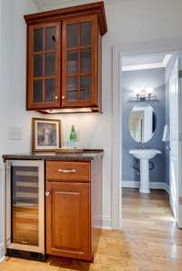 Half bath on main & butler's pantry off kitchen w/drink fridge