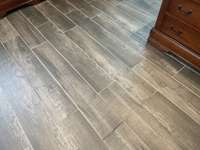 This is new ceramic real tile flooring down - entirety.