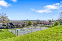 Neighborhood tennis courts.