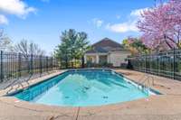 Gleaming community pool and clubhouse.