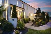 Landscape lighting and irrigation make this easy to keep looking great