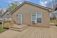 Enjoy the spacious deck between the main house and cabin. Plenty of space for seating or adding outdoor table and chairs.