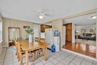 Freezer in dining room/sunroom does not remain.