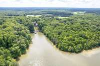 This view highlights the privacy of being the only structure on this particular cove.  TVA land exists to the left and right.