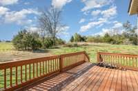 Backyard Deck and open space view